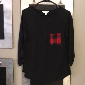 Black 3/4 sleeve tee